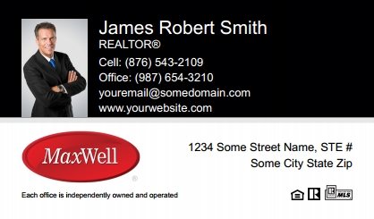 Maxwel-Realty-Canada-Business-Card-Compact-With-Small-Photo-T2-TH17BW-P1-L1-D1-Black-White-Others