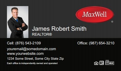 Maxwel-Realty-Canada-Business-Card-Compact-With-Small-Photo-T2-TH20BW-P1-L3-D3-Black