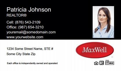 Maxwel-Realty-Canada-Business-Card-Compact-With-Small-Photo-T2-TH22BW-P2-L1-D1-Black-White