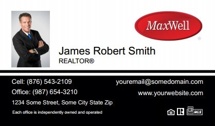 Maxwel-Realty-Canada-Business-Card-Compact-With-Small-Photo-T2-TH23BW-P1-L1-D3-Black-White