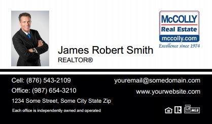 McColly-Real-Estate-Business-Card-Compact-With-Small-Photo-T5-TH12BW-P1-L1-D3-Black-White