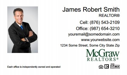 McGraw Realtors Business Card Magnets MGR-BCM-009