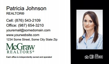 McGraw-Realtors-Business-Card-Compact-With-Medium-Photo-T1-TH07BW-P2-L1-D3-Black-White