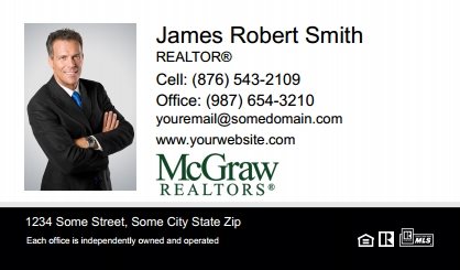 McGraw-Realtors-Business-Card-Compact-With-Medium-Photo-T1-TH08BW-P1-L1-D3-Black-White-Others