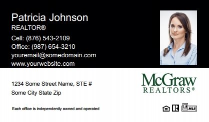 McGraw-Realtors-Business-Card-Compact-With-Small-Photo-T1-TH22BW-P2-L1-D1-Black-White