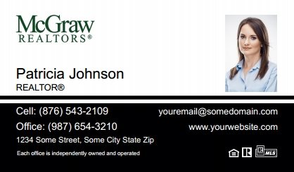 McGraw-Realtors-Business-Card-Compact-With-Small-Photo-T1-TH24BW-P2-L1-D3-Black-White