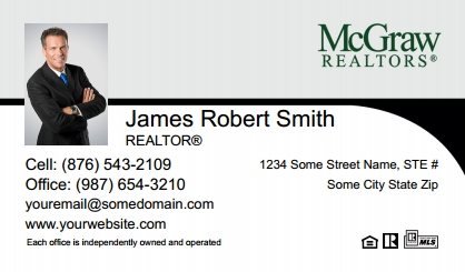 McGraw-Realtors-Business-Card-Compact-With-Small-Photo-T1-TH25BW-P1-L1-D3-Black-White-Others