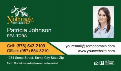 Nothnagle-Realtors-Business-Card-Compact-With-Small-Photo-TH21C-P2-L3-D3-Green-White