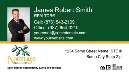 Nothnagle-Realtors-Business-Card-Compact-With-Small-Photo-TH22C-P1-L1-D1-Green-White