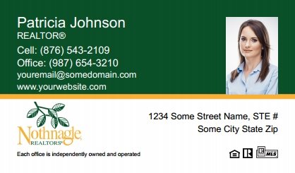 Nothnagle-Realtors-Business-Card-Compact-With-Small-Photo-TH23C-P2-L1-D1-Green-White
