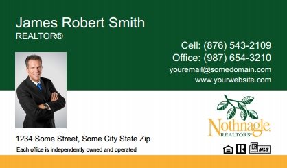 Nothnagle-Realtors-Business-Card-Compact-With-Small-Photo-TH29C-P1-L1-D1-Green-White