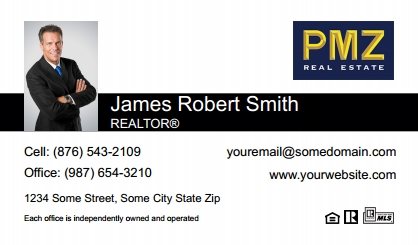 Pmz-Real-Estate-Business-Card-Compact-With-Small-Photo-T2-TH16BW-P1-L1-D1-Black-White