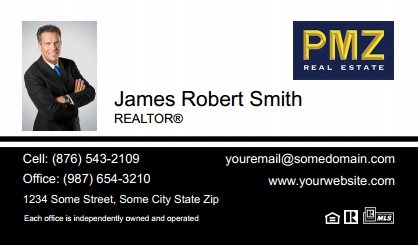 Pmz-Real-Estate-Business-Card-Compact-With-Small-Photo-T2-TH23BW-P1-L1-D3-Black-White