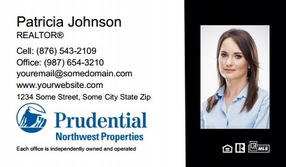 Prudential-Real-Estate-Canada-Business-Card-Compact-With-Medium-Photo-T2-TH07BW-P2-L1-D3-Black-White