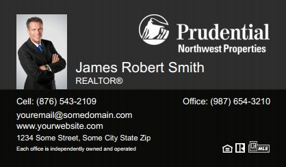 Prudential-Real-Estate-Canada-Business-Card-Compact-With-Small-Photo-T2-TH20BW-P1-L3-D3-Black