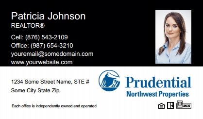 Prudential-Real-Estate-Canada-Business-Card-Compact-With-Small-Photo-T2-TH22BW-P2-L1-D1-Black-White
