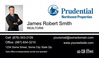 Prudential-Real-Estate-Canada-Business-Card-Compact-With-Small-Photo-T2-TH23BW-P1-L1-D3-Black-White