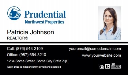 Prudential-Real-Estate-Canada-Business-Card-Compact-With-Small-Photo-T2-TH24BW-P2-L1-D3-Black-White