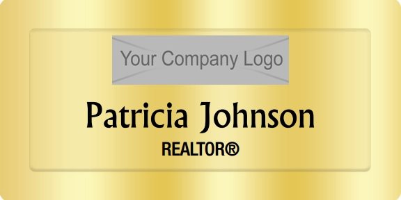 Real Estate Name Badges Golden (W:3