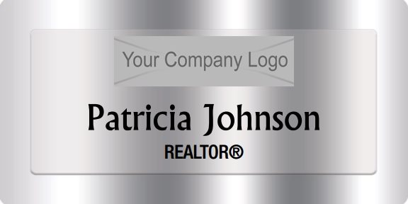 Real Estate Name Badges Silver (W:3