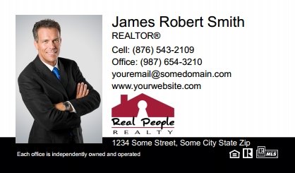 Real-People-Realty-Business-Card-Compact-With-Full-Photo-T3-TH04BW-P1-L1-D3-Black-White-Others