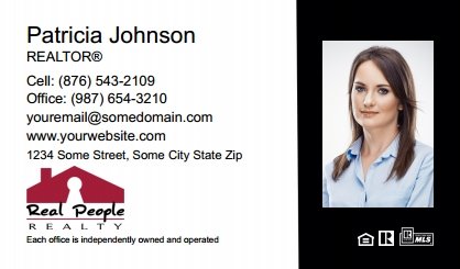 Real-People-Realty-Business-Card-Compact-With-Medium-Photo-T3-TH07BW-P2-L1-D3-Black-White