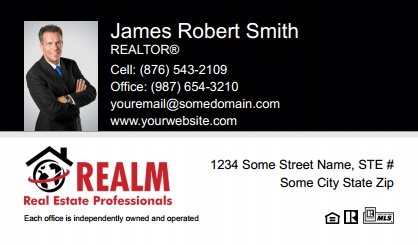 Realm-Professionals-Business-Card-Compact-With-Small-Photo-T2-TH17BW-P1-L1-D1-Black-White-Others