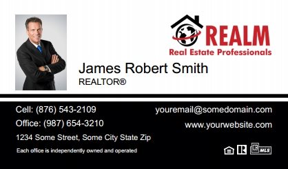 Realm-Professionals-Business-Card-Compact-With-Small-Photo-T2-TH23BW-P1-L1-D3-Black-White