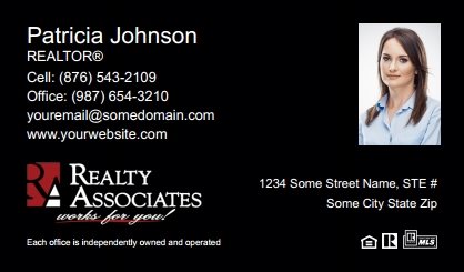 Realty-Associates-Business-Card-Compact-With-Small-Photo-TH05B-P2-L3-D3-Black