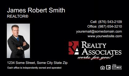 Realty-Associates-Business-Card-Compact-With-Small-Photo-TH21B-P1-L3-D3-Black