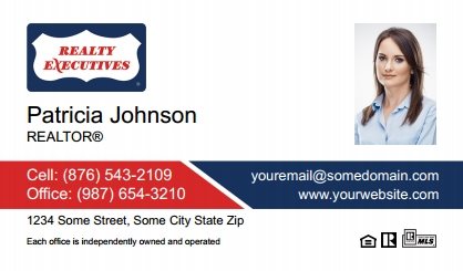 Realty-Executives-Business-Card-Compact-With-Small-Photo-TH21C-P2-L1-D1-Blue-White-Red