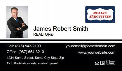 Realty-Executives-Canada-Business-Card-Compact-With-Small-Photo-T3-TH23BW-P1-L1-D3-Black-White