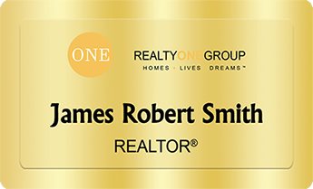 Realty One Group Name Badges Golden (W:2
