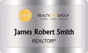 Realty One Group Name Badges Silver (W:2