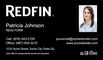 Redfin-Business-Card-Compact-With-Small-Photo-TH02B-P2-L3-D3-Black