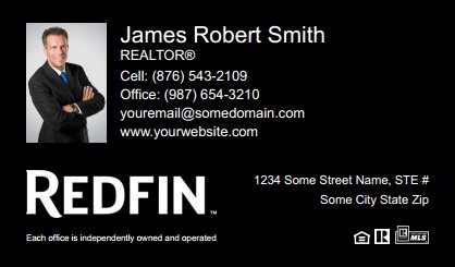 Redfin-Business-Card-Compact-With-Small-Photo-TH04B-P1-L3-D3-Black