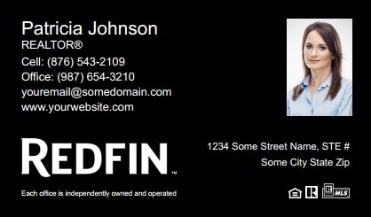 Redfin-Business-Card-Compact-With-Small-Photo-TH05B-P2-L3-D3-Black