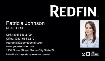 Redfin-Business-Card-Compact-With-Small-Photo-TH06B-P2-L3-D3-Black