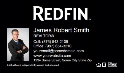 Redfin-Business-Card-Compact-With-Small-Photo-TH13B-P1-L3-D3-Black
