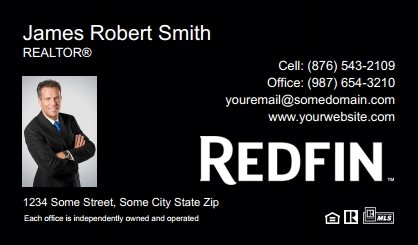 Redfin-Business-Card-Compact-With-Small-Photo-TH21B-P1-L3-D3-Black