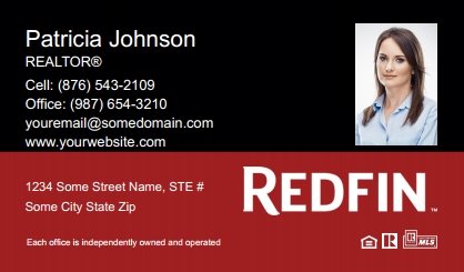 Redfin-Business-Card-Compact-With-Small-Photo-TH23C-P2-L3-D3-Black-Red