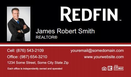 Redfin-Business-Card-Compact-With-Small-Photo-TH25C-P1-L3-D3-Black-Red-White