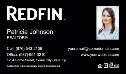 Redfin-Business-Card-Compact-With-Small-Photo-TH26B-P2-L3-D3-Black