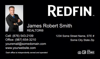 Redfin-Business-Card-Compact-With-Small-Photo-TH27B-P1-L3-D3-Black