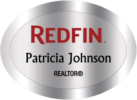 Redfin Name Badges Oval Silver (W:2