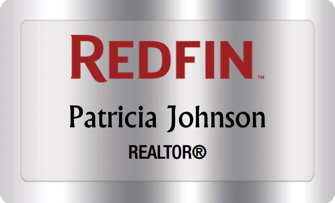 Redfin Name Badges Silver (W:2