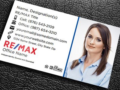 Remax Gloss Laminated Business Cards REMAX-BCLAM-003