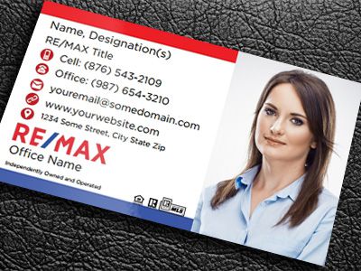 Remax Gloss Laminated Business Cards REMAX-BCLAM-007
