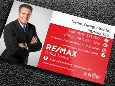Remax Gloss Laminated Business Cards REMAX-BCLAM-009
