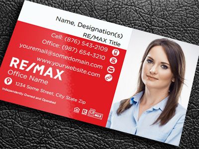 Remax Gloss Laminated Business Cards REMAX-BCLAM-011